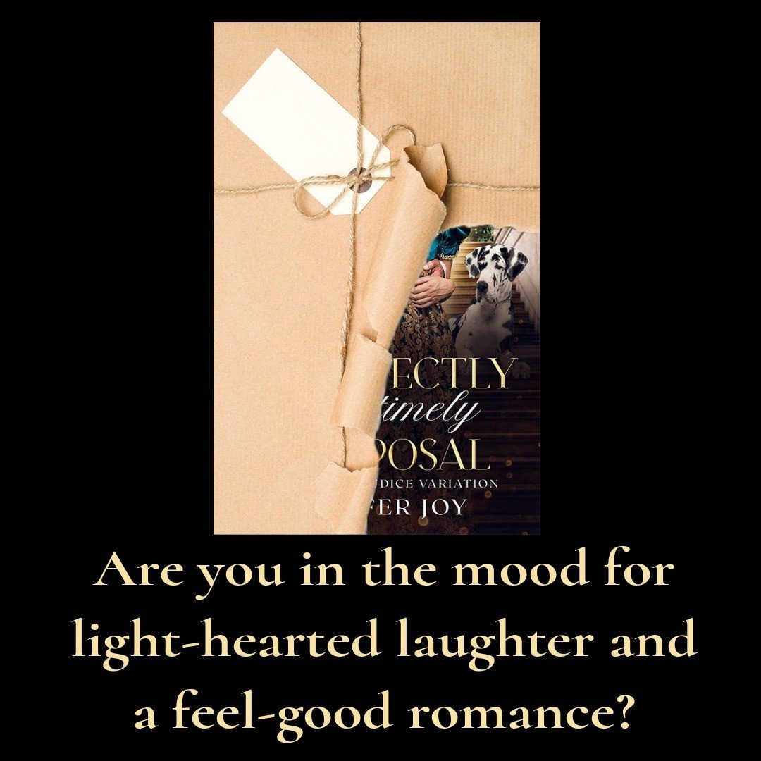 JenJoywrites's tweet photo. What if Mr. Darcy's infamous Rosings proposal was interrupted… by a puppy?

A feel-good romantic comedy featuring:
🧡lots of teasing banter
💙Colonel Fitzwilliam, wingman
💖a sweet Great Dane pup
💜Bingley, wingman #2
💚territorial geese
💛bacon-scented Darcy

Cover Reveal soon! https://t.co/THfn36qEaj