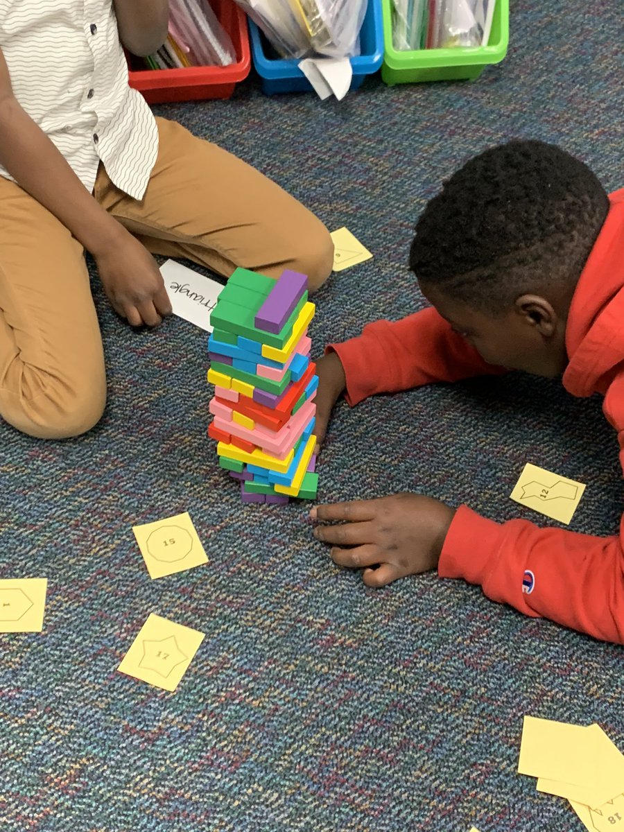 Ms_Morgan15's tweet photo. #FunFriday means MATH GAMES!!! 🥳

Jenga is one of my FAVORITE, easy to explain, games to use in the classroom!! And kids love it too!!!

Correctly identify the shape’s name and attributes, pull a block! 🙌🏼
#MathWithMorgan https://t.co/dE8nFjv2ck