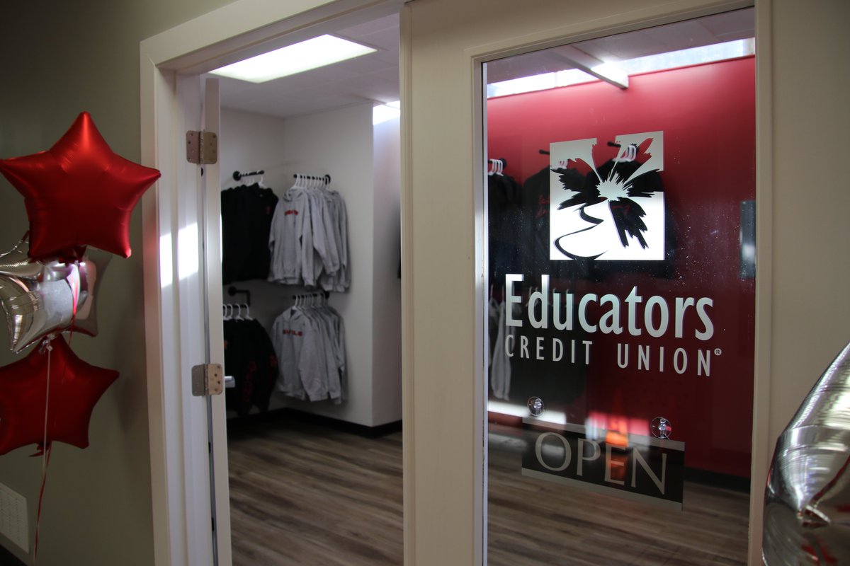 It was great to be at <a href="/AoRHorlick/">Academies of Racine - Horlick</a> today for the ribbon cutting of their new <a href="/myEducatorsCU/">Educators Credit Union</a> student-run branch! I wore my crimson kicks to help kick off this grand opening. 
Along with <a href="/AoRCase/">Academies of Racine - Case</a> and <a href="/AoRPark/">Academies of Racine - Park</a>, we now have three ECU student-run branches within RUSD. #SuptChuckFriday