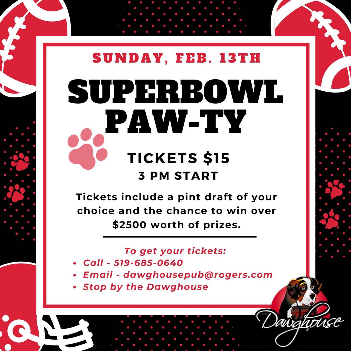 Best place to watch the game is the Dawghouse! 🐾