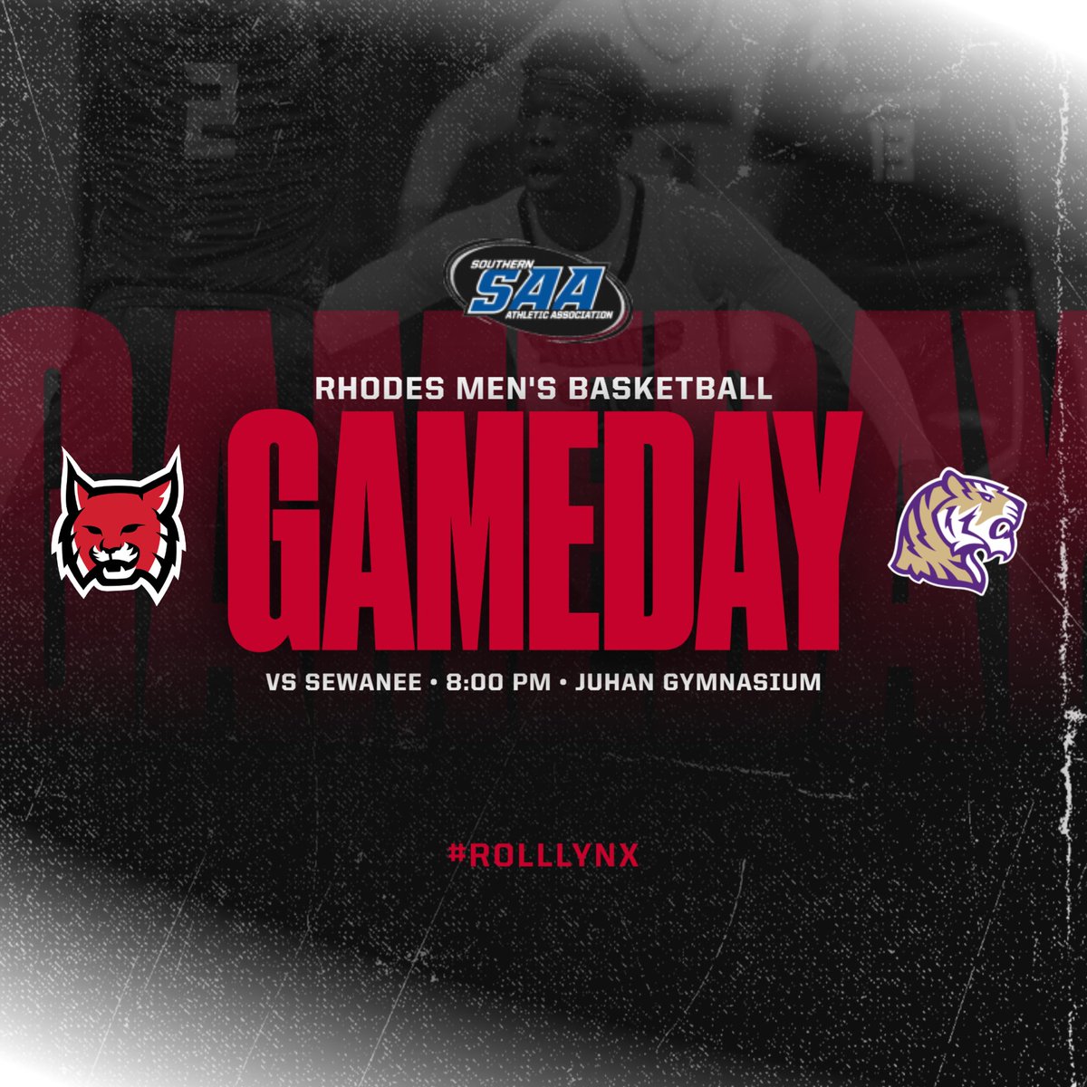 RhodesLynxMBB's tweet photo. 🆚» Sewanee Tigers
🏟» Juhan Gymnasium
📍» Sewanee, TN
⏰» 8:00 PM CST
💻» https://t.co/2wKLa8a739
📊» https://t.co/S49vLXC7Ye
#beatsewanee #rolllynx #rhodesbasketball #lrd #td2ch #builtDIIIferent #saa #d3hoops #rhodescollege #rhodesathletics https://t.co/TzWZOuJmL9