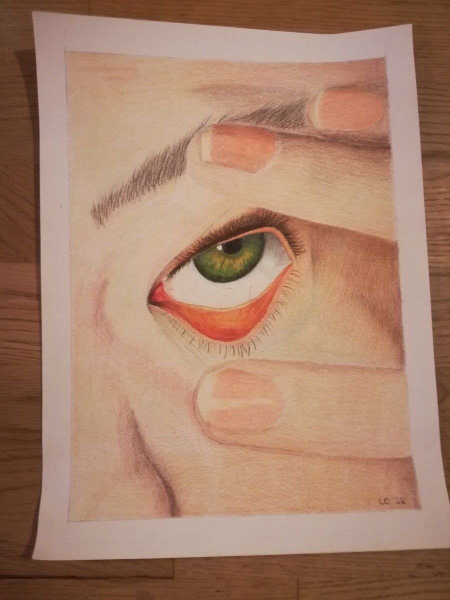 Vorlage von pinterest. Die Wimpern und die Finger sind mir nicht so gelungen 🙈