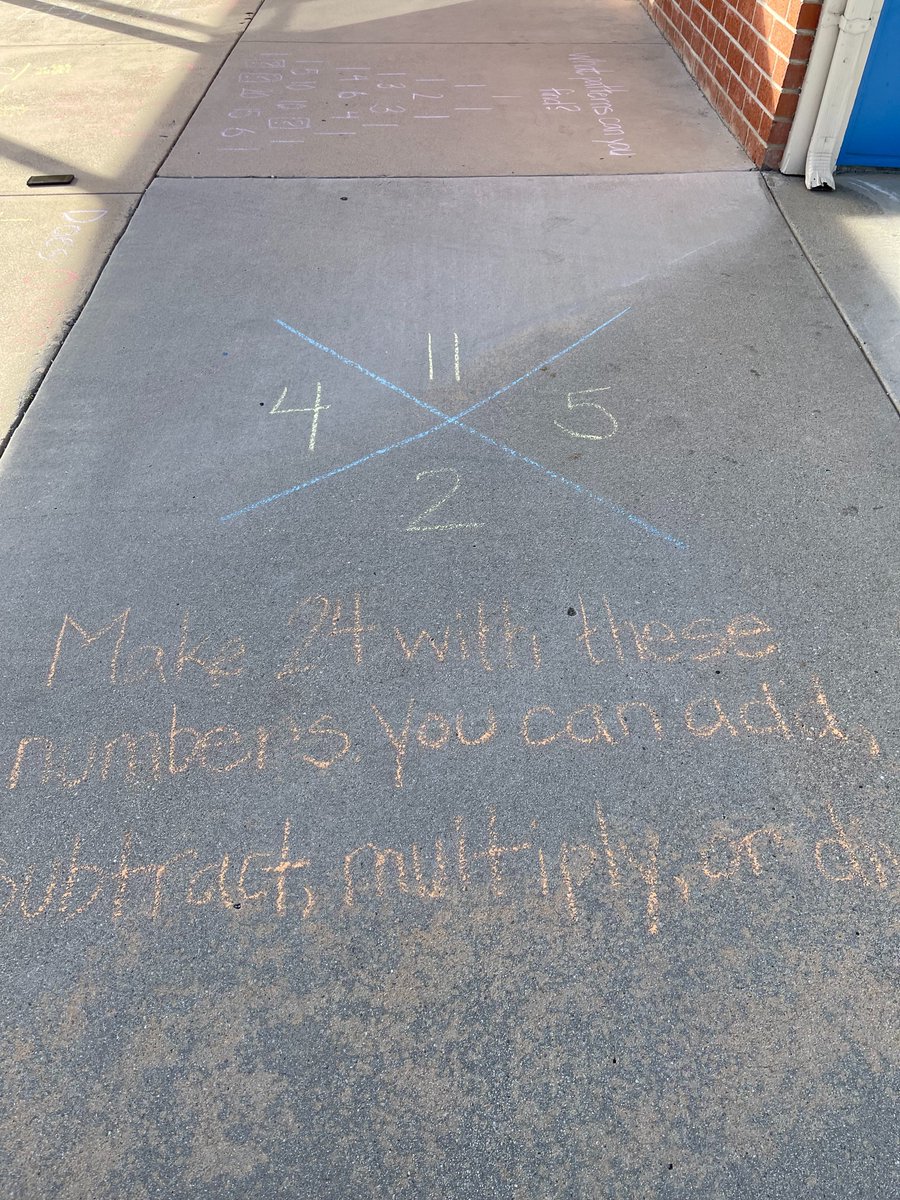 DanShuster's tweet photo. A fun morning at Monte Vista School creating a #sidewalkmath exhibit with @SonaliPillai and @filledwithjoy1. 
@SimiValleyUSD @DrMVPsimivalley 
@traciteacher #mathwalks
#100daysofschool https://t.co/NuRQCWZkID