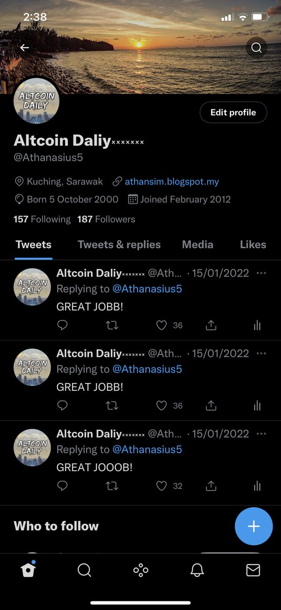 Athanasius5's tweet photo. Great job to myself for getting hacked after I’ve uninstalled Twitter on my phone 🤦🏻‍♂️ https://t.co/6JjDkC53Wq
