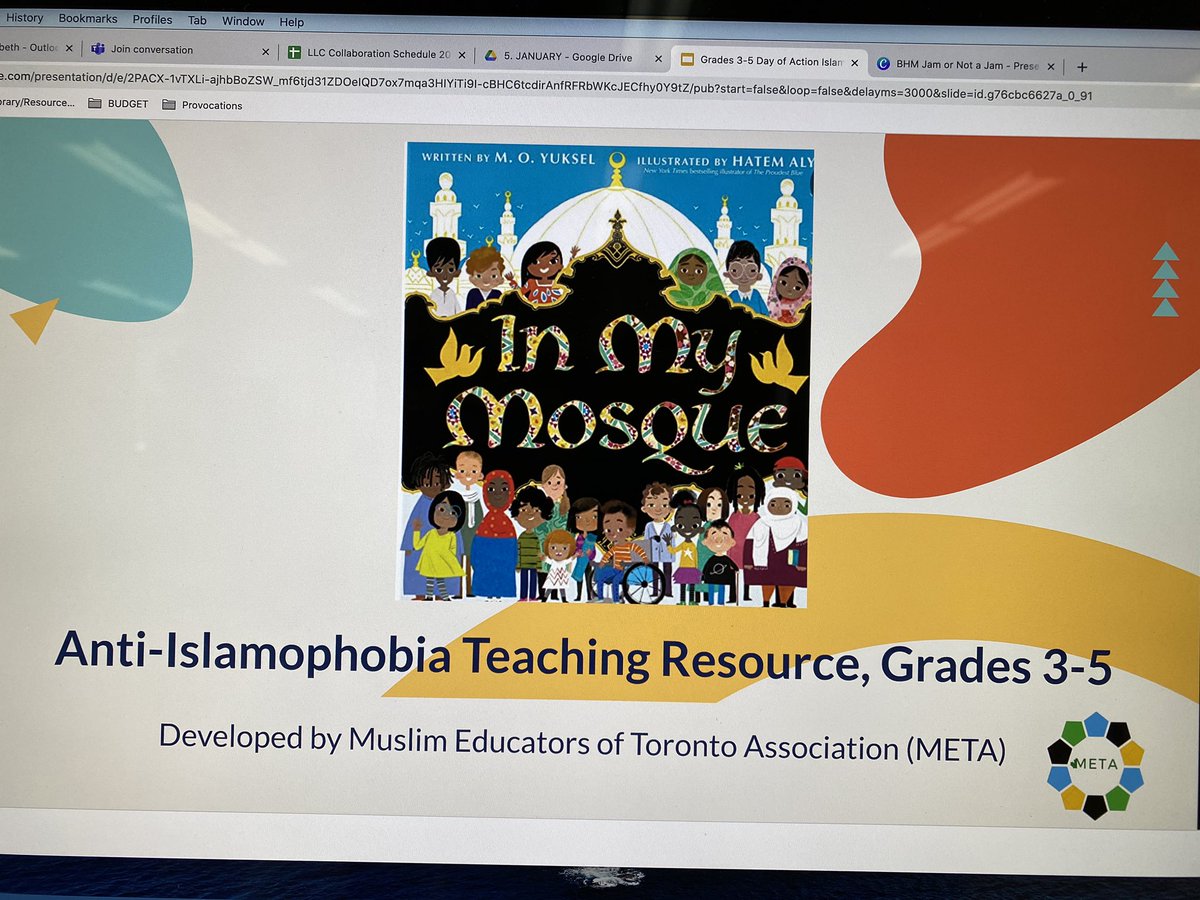 LarkspurLibLC's tweet image. Today we read In My Mosque together for our #LiveFromTheLibrary story to mark Jan 29th as the National Day of Remembrance of the Quebec City Mosque Attack &amp;amp; Action Against Islamophobia. Thanks to the @MuslimEdToronto for this great resource. #onted