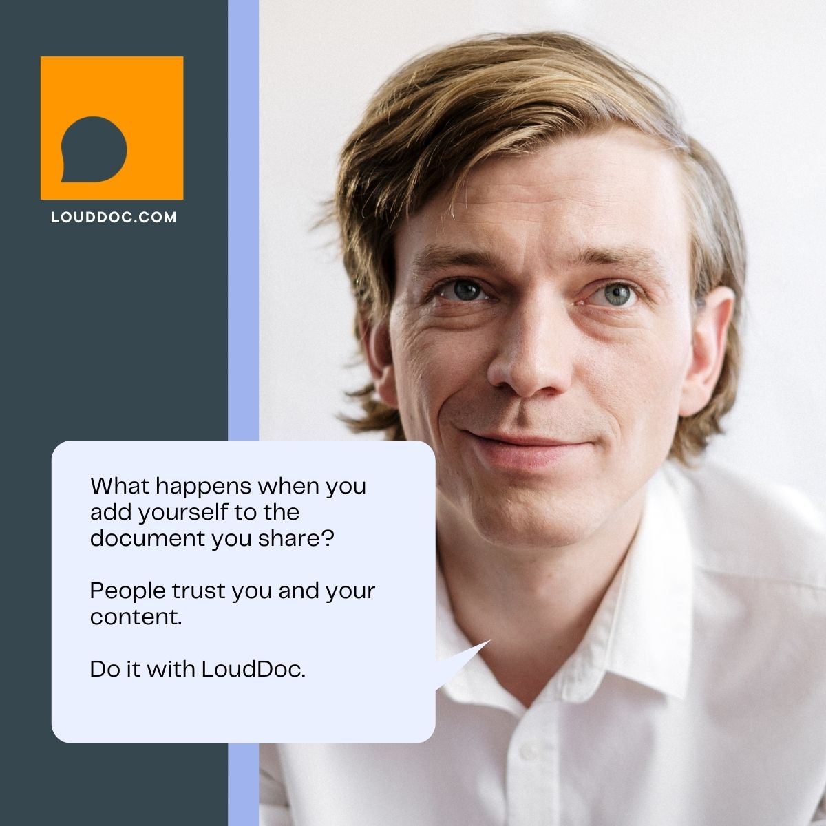 LoudDocApp's tweet photo. We're pumped to roll out https://t.co/SfSGeKQaYm, out new document sharing tool that puts you into the pages you share. https://t.co/4cpMRkwO6r