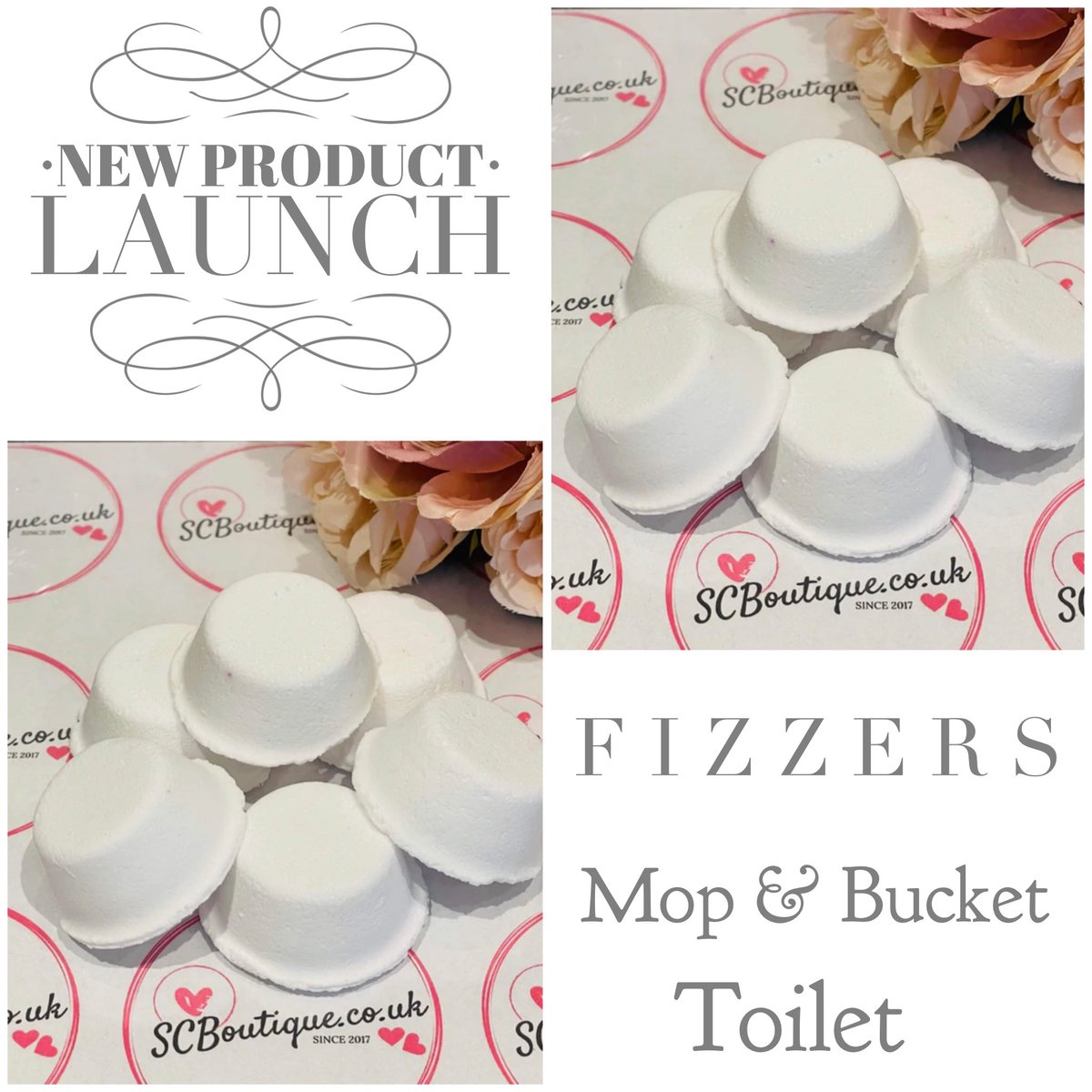 GiftsSecrets's tweet photo. New Product Launch, available to purchase now on the website we have toilet, mop &amp; bucket fizzers, with 4 scents available #newproduct #scboutique #shopwithscboutique https://t.co/rERMo4WdXh