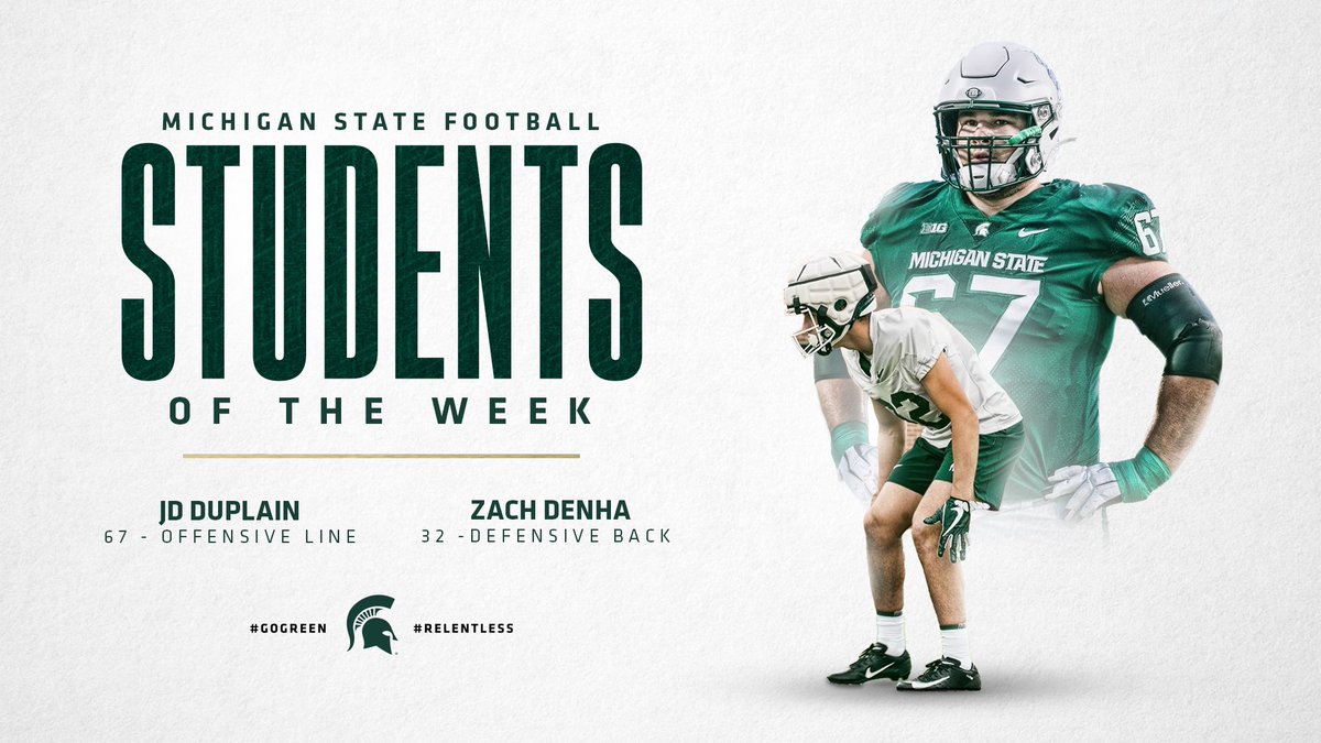 Congrats to our Students of the Week! #PuttingInOvertime 

Excelling in the classroom 📖 

<a href="/jd_duplain/">Jd Duplain</a> / <a href="/2Denha/">Zach Denha</a>