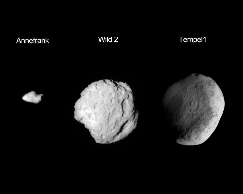 AsteroidDay's tweet photo. Some missions often observe other celestial bodies until they reach their main target. Find out what the Stardust spacecraft learned about #asteroid Annefrank before reaching its main target, comet Wild 2. @AstronomyMag:

https://t.co/rl254QXENe https://t.co/hFA1TZMXR1