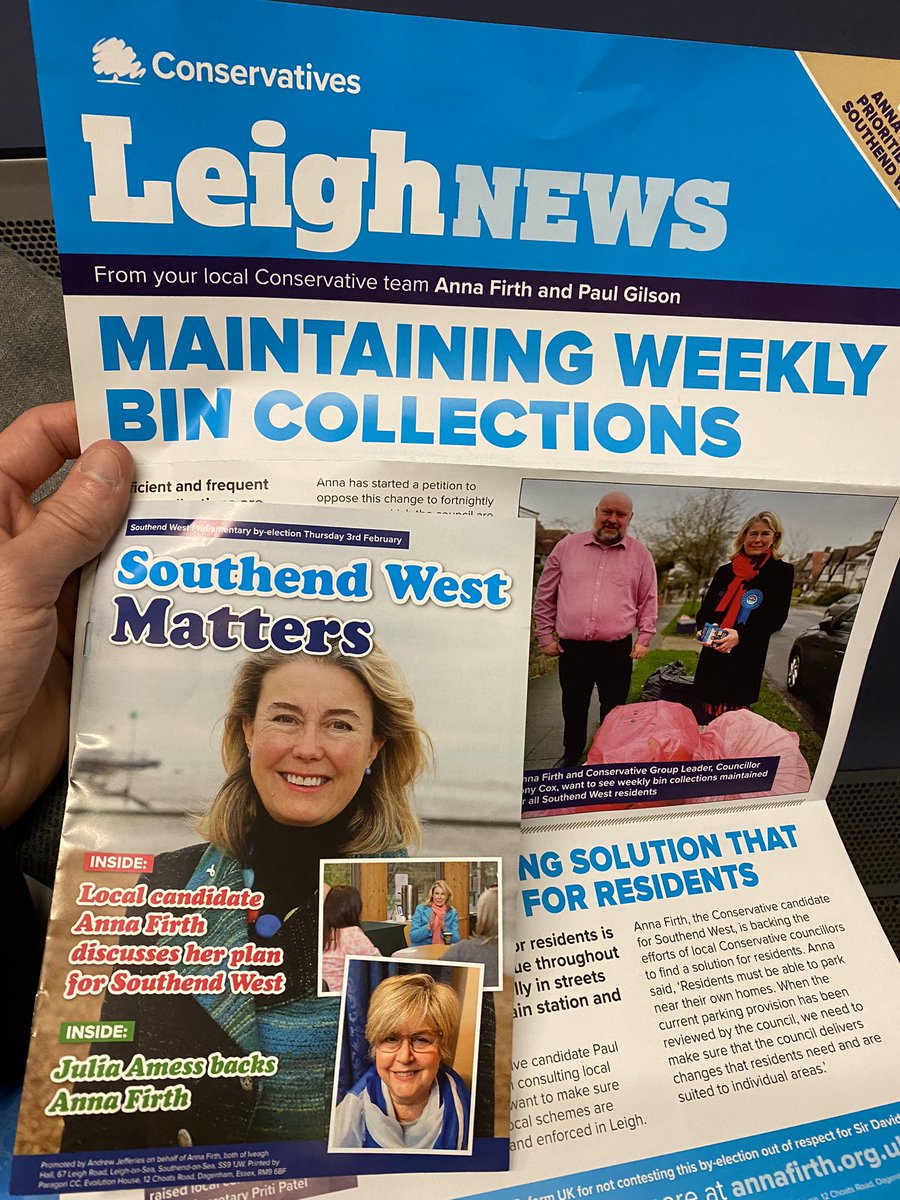 Great afternoon today in Leigh-on-Sea campaigning for <a href="/Anna_Firth/">Anna Firth</a> 

Such a lovely area. It will be even better next week when it hopefully elects another <a href="/Conservatives/">Conservatives</a> MP.  

#Conservative #SouthendWest