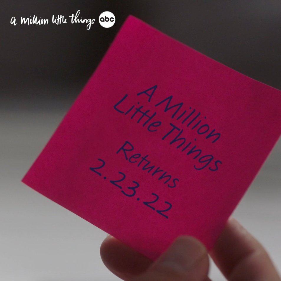 AMillionABC's tweet photo. Who's in for the #AMillionLittleThings Return? 😉 https://t.co/JtvmxxCFck