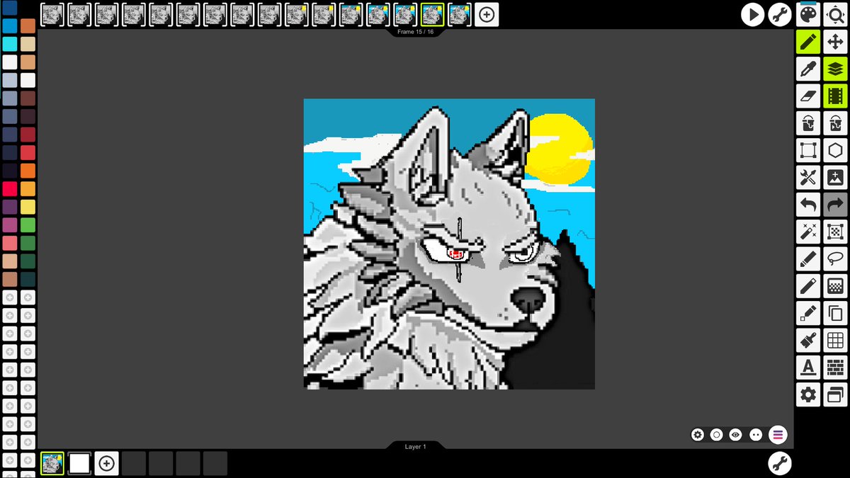 MogahokiY's tweet photo. i did more in 8 hour not lying sir @RetroWolvesNFT #retrowolvesart ππΊ https://t.co/dGhT92uSml