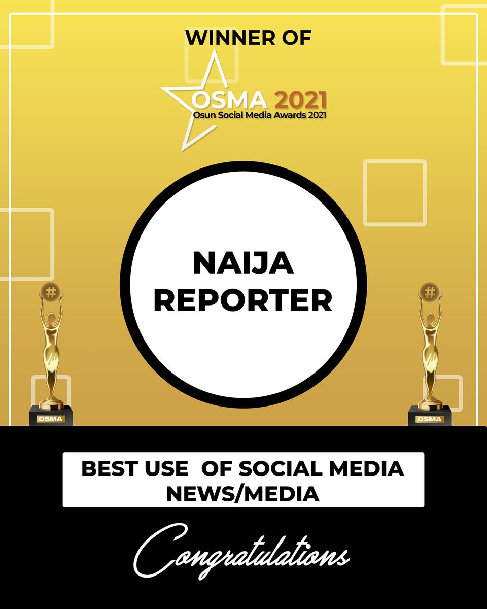 OSM_awards's tweet photo. UNVEILING THE WINNERS

All winners should kindly send their delivery details to our DM. Thanks.

@Cheyih_Viktah https://t.co/aByShjc3dj