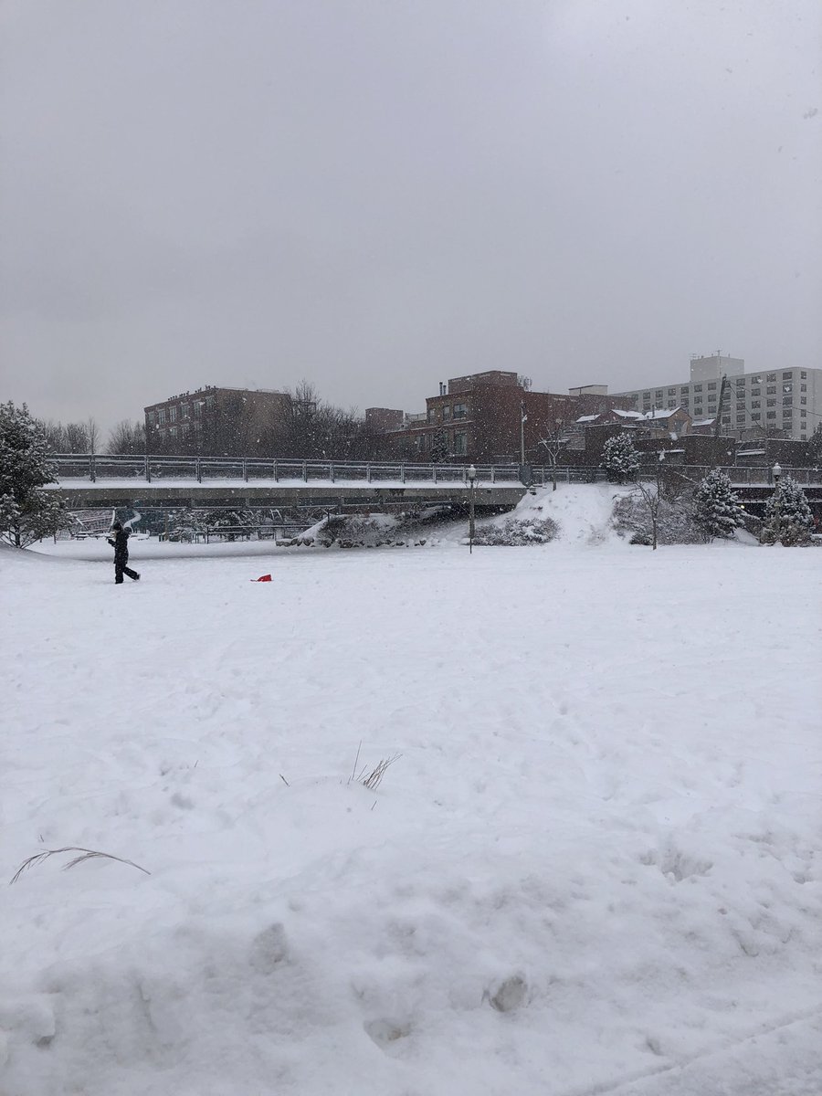 Snow is still falling on The 606’s Bloomingdale Trail. Even though snow crews are out there, it can be slick in spots. Be careful out there!