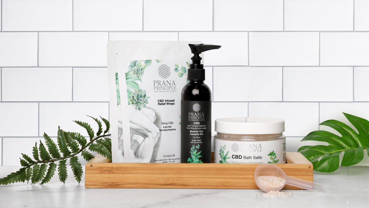 PranaPrinciple's tweet photo. Our Relief Bundle is the perfect combination of #CBD products that support your muscles and joints. Each set comes with two Body Wraps, Cold Therapy Cream, and Bath Salts. https://t.co/5zr9w1EXrq #PranaPrinciple https://t.co/YeE6QLtSr8
