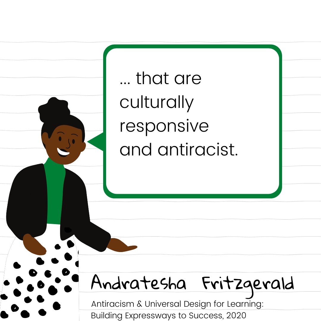 #Engagement #UDL #Antiracism <a href="/FritzTesha/">Andratesha Fritzgerald (she/her)</a>