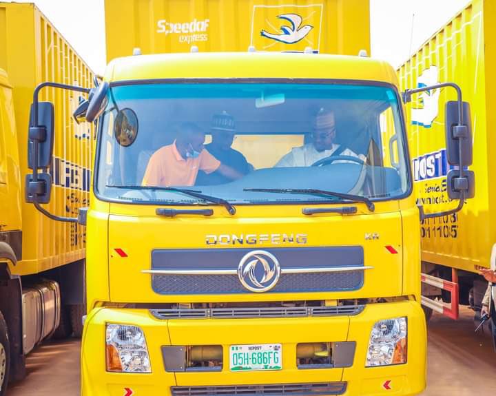 usmanyusuf's tweet photo. 27 Trunks of the Nigerian Postal Service (NIPOST) for e-Commerce, Courier &amp; Cargo distribution all over the country, launched were launched by the Minister of Communications and Digital Economy, Prof. Isa Ali Ibrahim Pantami. https://t.co/feIWOekWAB
