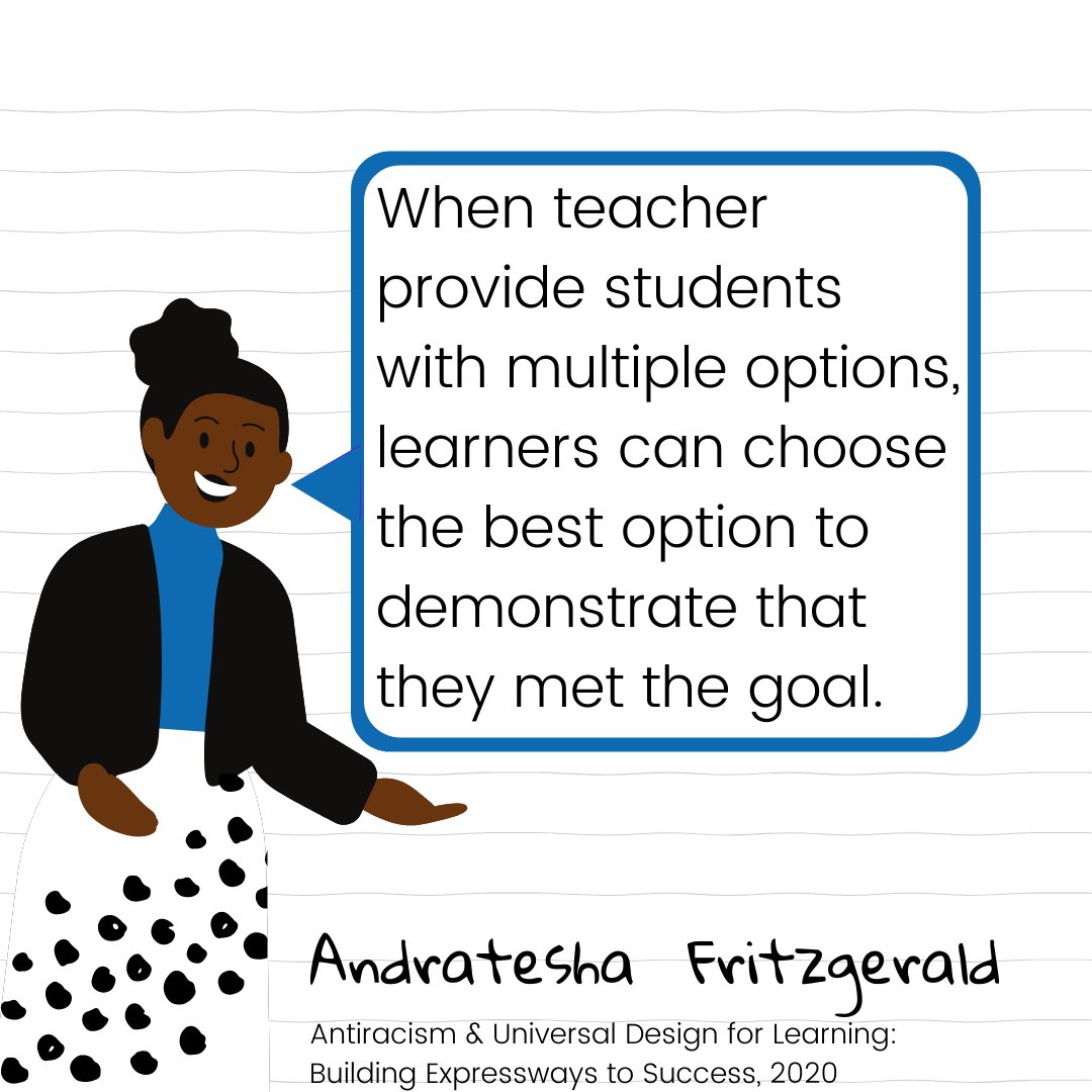 #ActionAndExpression #UDL #Antiracism <a href="/FritzTesha/">Andratesha Fritzgerald (she/her)</a>