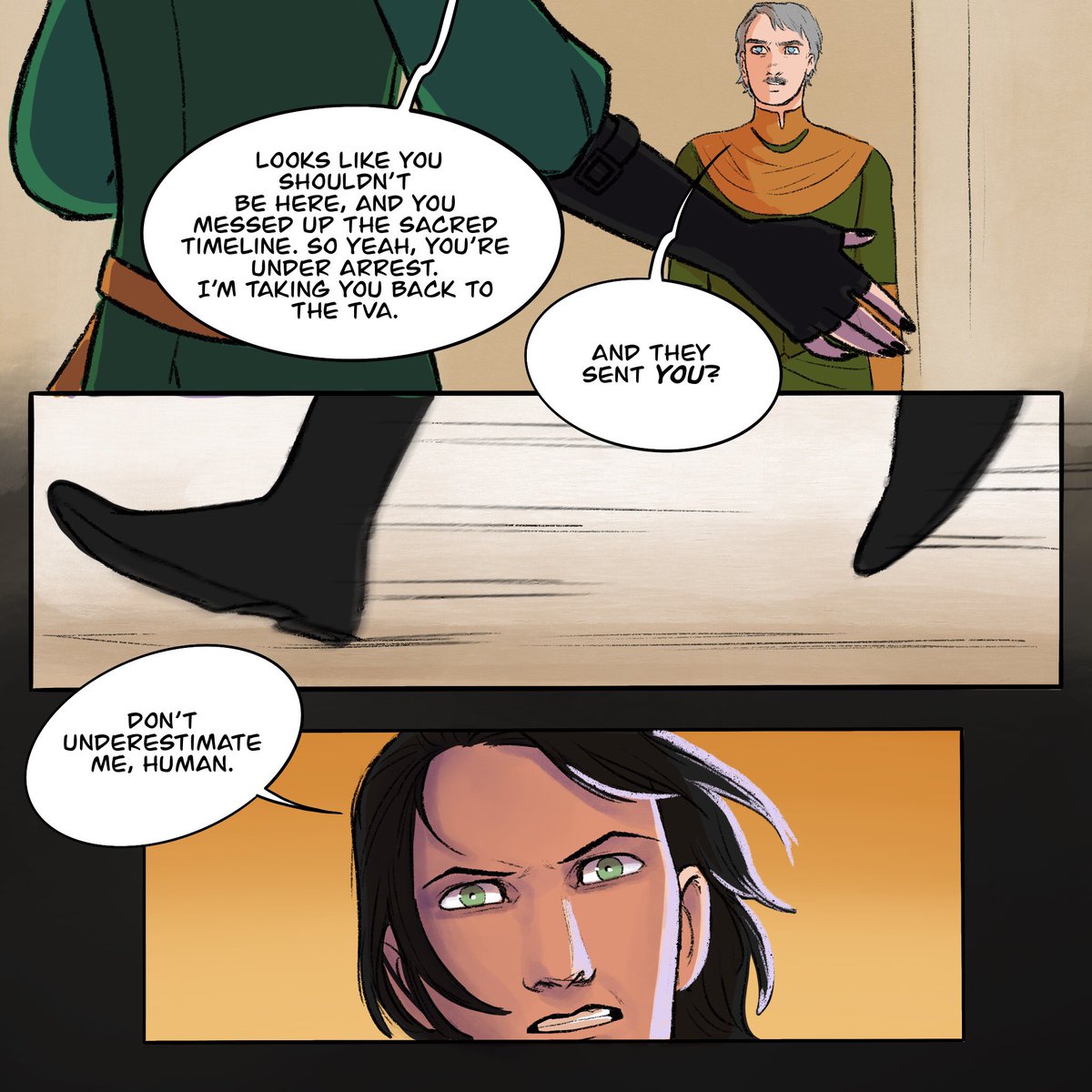alice_rovai's tweet image. ALWAYS comic, pt 22 (end of the first part): PREORDERS OPEN! 💚💚💚
Oh, a Variant… 👀

The first part of this comic is finished! Read the last two panels in this thread, and find the Etsy link to preorder your copy of the comic book AND the Lokius artbook! 🤩🤩🤩 
#AlwaysComic