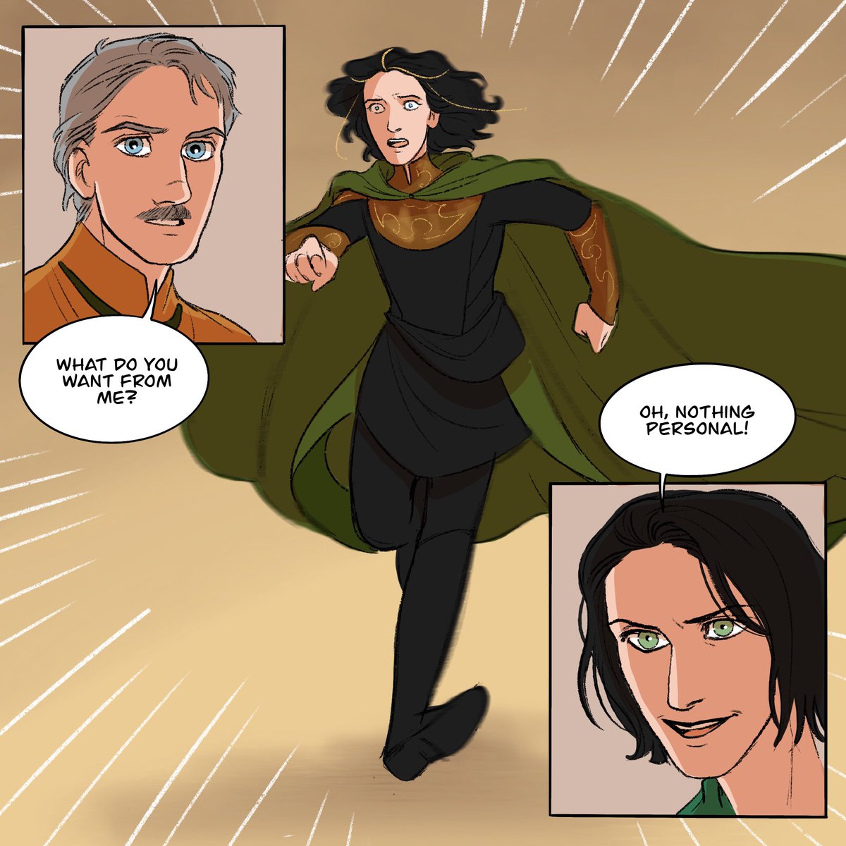 alice_rovai's tweet image. ALWAYS comic, pt 22 (end of the first part): PREORDERS OPEN! 💚💚💚
Oh, a Variant… 👀

The first part of this comic is finished! Read the last two panels in this thread, and find the Etsy link to preorder your copy of the comic book AND the Lokius artbook! 🤩🤩🤩 
#AlwaysComic