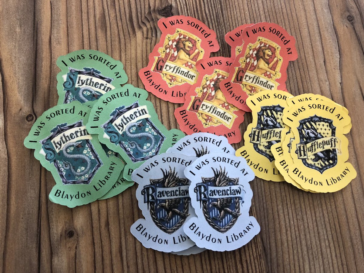 gateslibraries's tweet image. Preparing for #HarryPotterBookNight 
#BlaydonLibrary #stickers #libraryevents