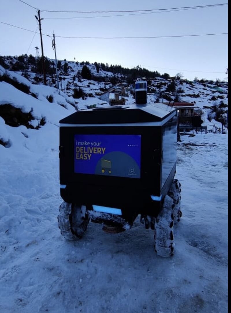 Ottonomy_IO's tweet image. Come what may .. #robotdelivers
#Ottobots snapped while testing for tough terrains and challenging weather conditions in the great #himalayas ! #Ottonomy