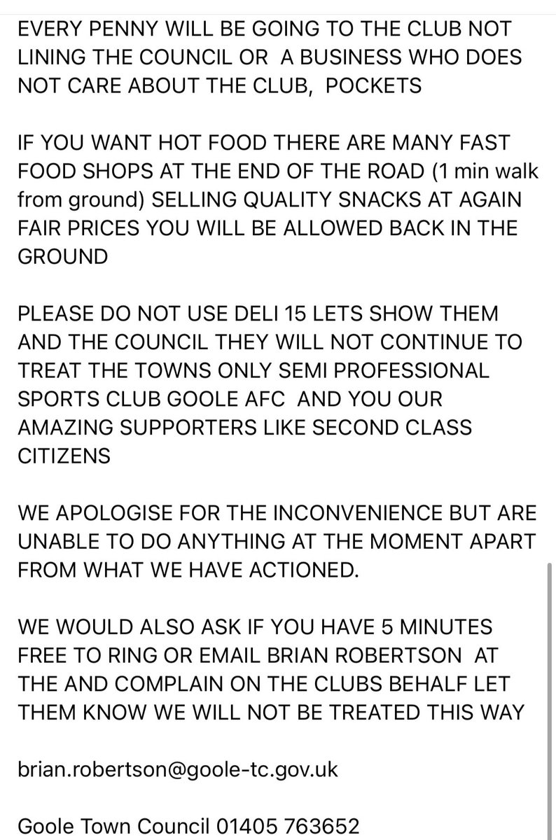 Goole AFC tweet media