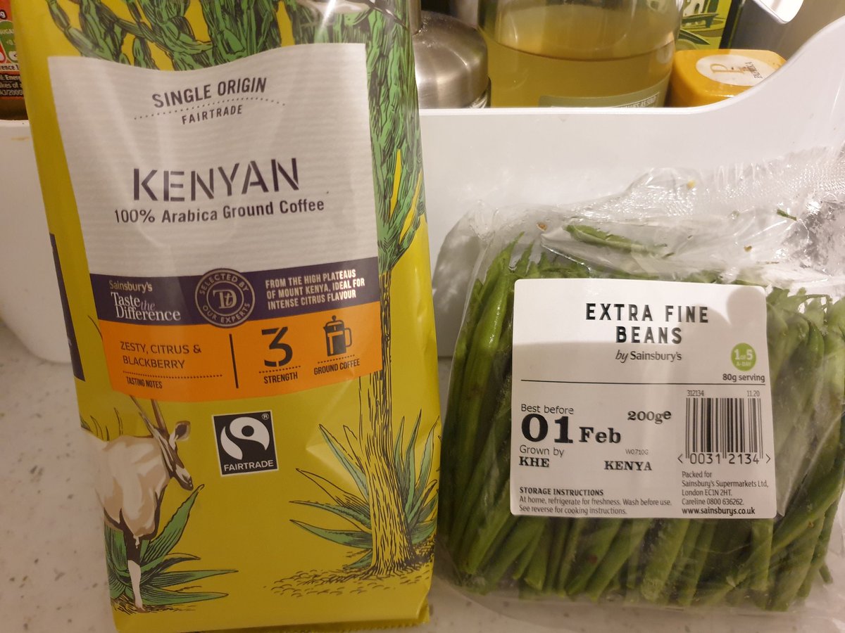 Shopping at Sainsbury, good to see Kenyan products! @MEsipisu @KenyaMissionUK