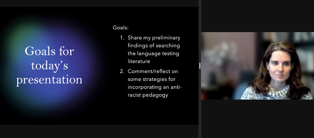 saadchahine's tweet photo. @christine_doe talks about anti-racists approaches to teaching in higher education she is also @AegQueens alumni presenting at #AAEC22 https://t.co/AVn1Ner4On