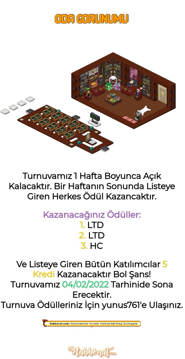 ⚡️Habbonat.com Danger Zone Turnuvası ⚡️
1⃣. LTD
2⃣. LTD
3⃣. HC 
🎁Ve kredi kazanma şansı sizleri bekliyor
Detaylı Bilgi İçin;
➡️habbonat.com/haber/habbonat…