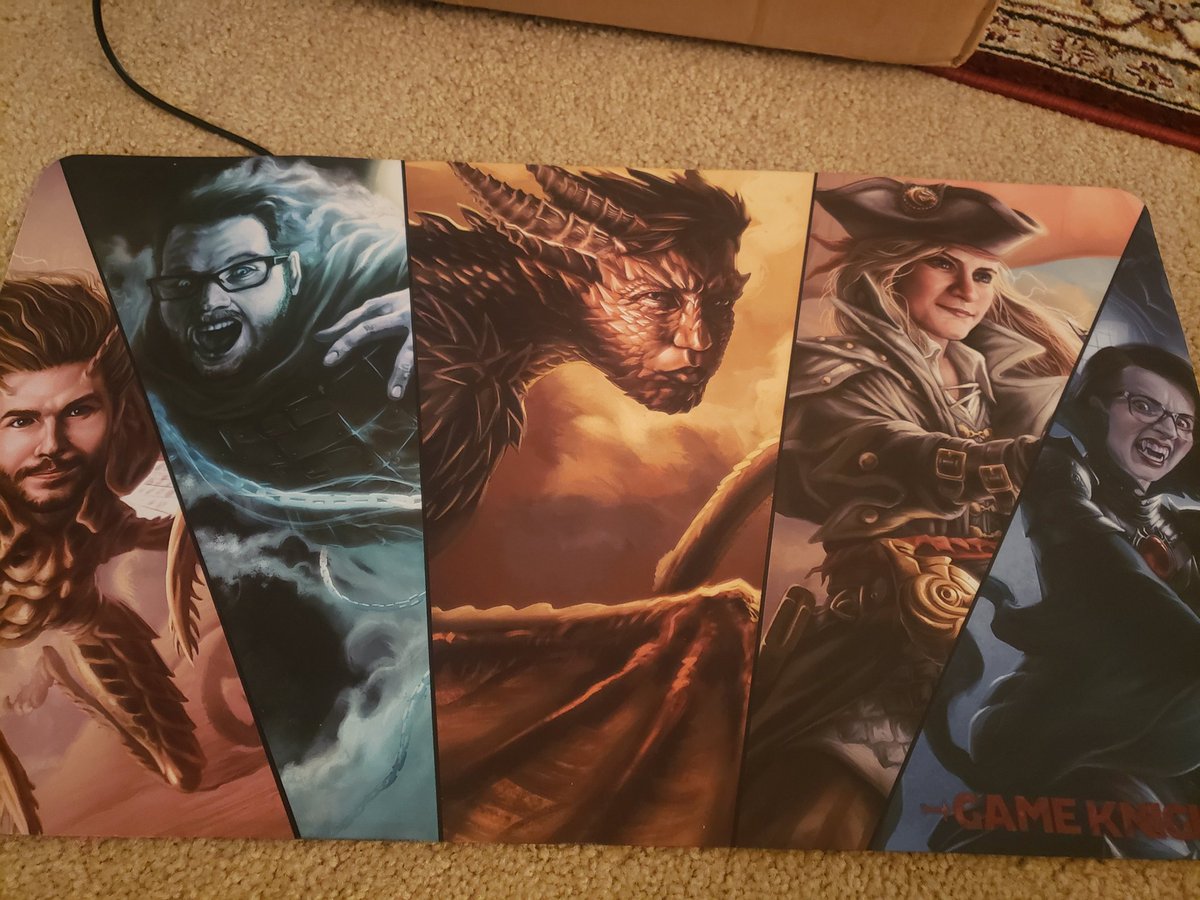 ThatgeekyC's tweet photo. Just got my Game Knights kickstarter in the mail and I'm excited!!😊 Can't wait to show this off the next time I play some commander🔥🔥 @jfwong @JoshLeeKwai #onlyonemaystand #gameknights https://t.co/xmAZ66nukY