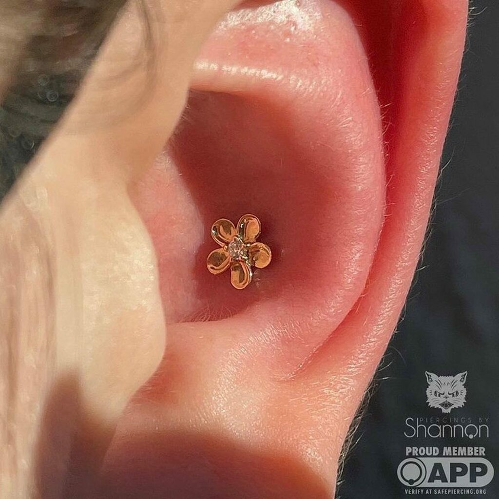Flower Conch Piercing