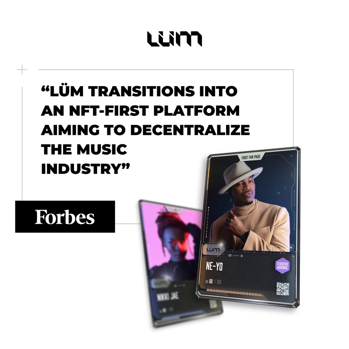 Thanks, <a href="/Forbes/">Forbes</a>, and <a href="/Yola_Robert/">Yola Robert</a>, for the fantastic coverage. 

Check out the article below as LÜM's CEO, <a href="/max_fergus/">Max Fergus</a>, and Global Head of Music, <a href="/georgiispeakman/">Georgii Speakman</a> discuss LÜM's transition from Web2 to Web3 and vision for the future. 

🧵⬇️

 #LÜM #NFTs 

forbes.com/sites/yolarobe…