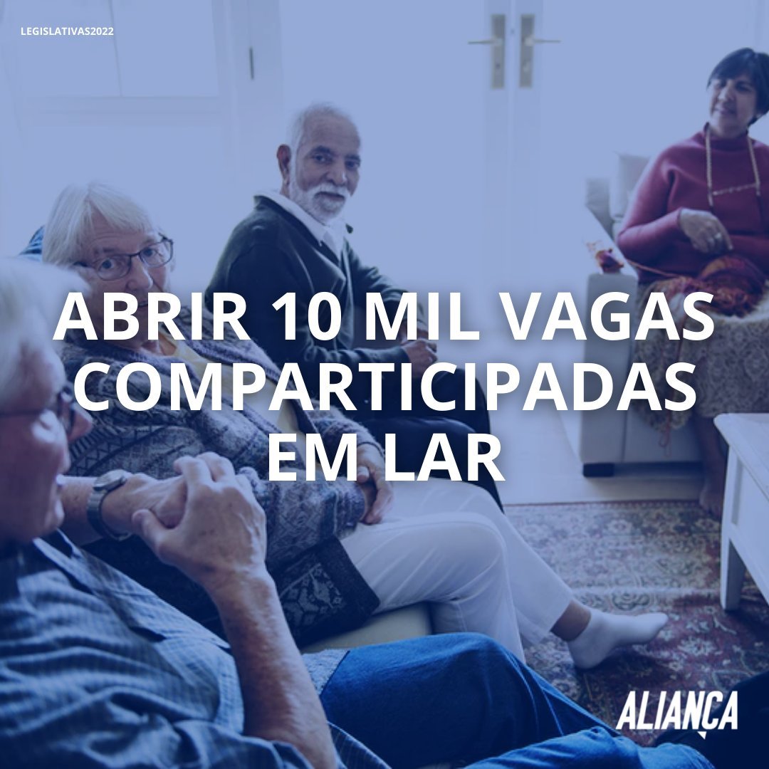 Abrir 10 mil vagas comparticipadas em lar

Dia 30 de janeiro
Votem na mudança,
✅Votem ALIANÇA !

#portugal #nocoraçãodadireita #estamosprontos #PrimeiroasPessoas #alianca #legislativas22 #europa #terceiraidade #idosos