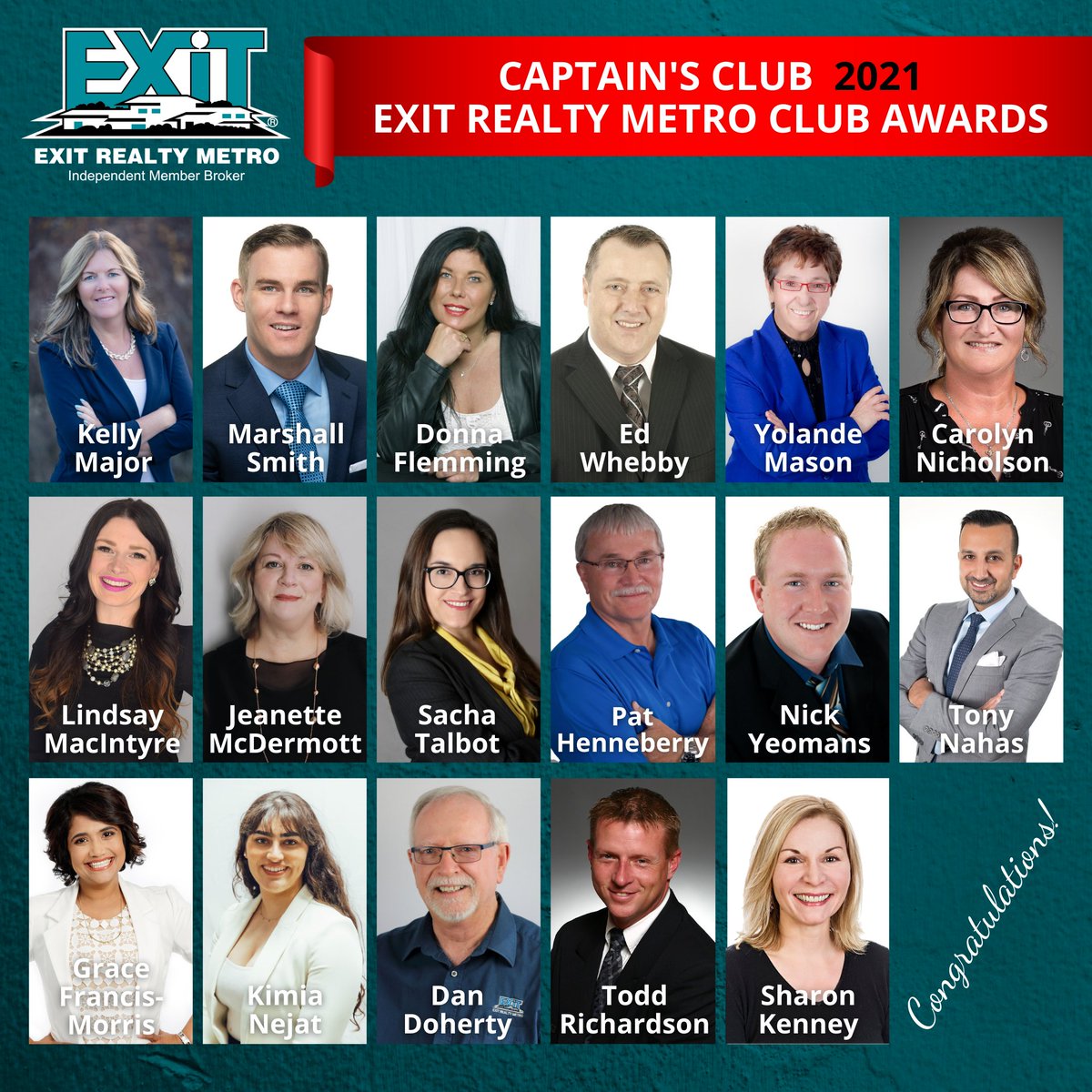EXITRealtyMetro's tweet photo. Congratulations to our “Club Award” recipients from 2021. Great job everyone!
#exitmetro #EXITclubawards #realtorlife #realtorsofns https://t.co/WIVRHoTIl0