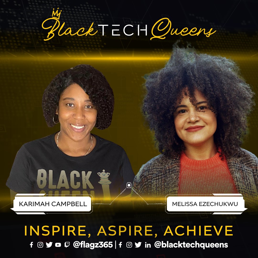 BlackTechQueens's tweet photo. Join us now on https://t.co/JOycIVeKdR 

We're talking with Digital Strategist and TLA Black Women in Tech Committee Member @MelEzechukwu 

#blacktechqueens #insprieaspireachieve #womenintech #digitalstrategist #diversity https://t.co/NOG541r7tL