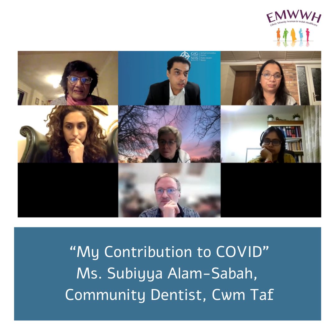 EMWWAA_'s tweet photo. Lived experiences of healthcare workers dealing with Covid-19 patients!
Virtual public health seminar, in pictures!
.
.
#emwwaa #emwwh #meenaupadhyaya #womenempowerment #healthcare #healthcareheroes #welshwomen #ethnicminorities #healthcareworkers #healthcareprofessionals https://t.co/sbVNfnuTou