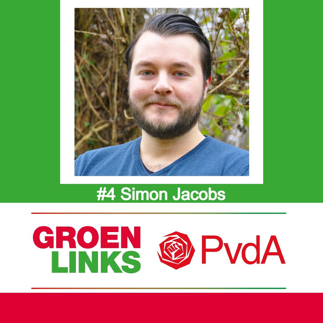 Vandaag stellen we weer een enthousiaste kandidaat voor: onze #4 Simon Jacobs!

Lees het hele verhaal van Simon: instagram.com/p/CZSAaCGIF31/… 

#gemeente #ettenleur #gemeenteettenleur #gemeenteraad #toekomst #standpunten #groenlinks #pvda #groenlinkspvda #samensterkvoorjou