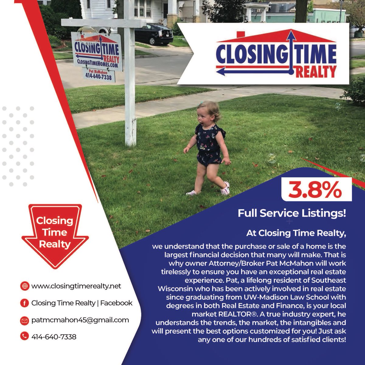 ClosingTimeRlty's tweet photo. To kick off 2022 we are starting a new marketing campaign featuring a 3.8% rate for full-service listings! 🤩 #ClosingTimeRealty #sellyourhome  #sellersagent #realestate https://t.co/NK3pQA1GEs