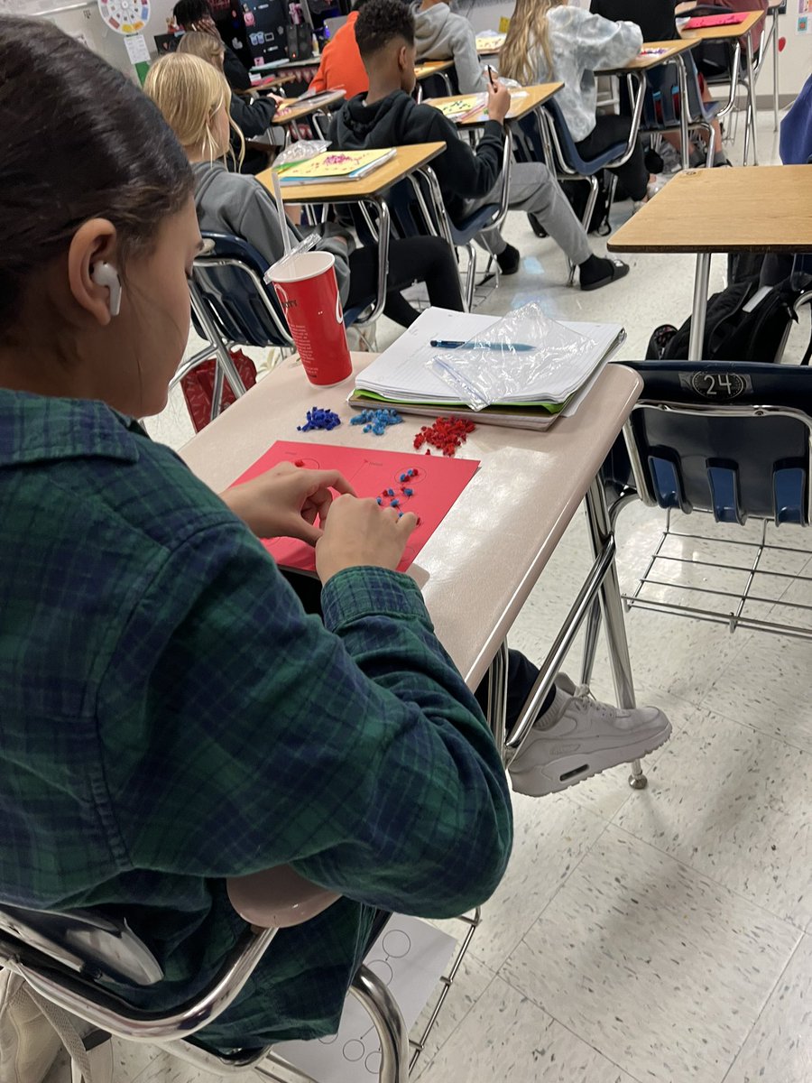 avilamd's tweet photo. Biology students are practicing with meiosis and mitosis. #cell division #chromosomes #KISDlabstar @KISD_Science @KHSIndianNation https://t.co/Tvp5gfRfgN
