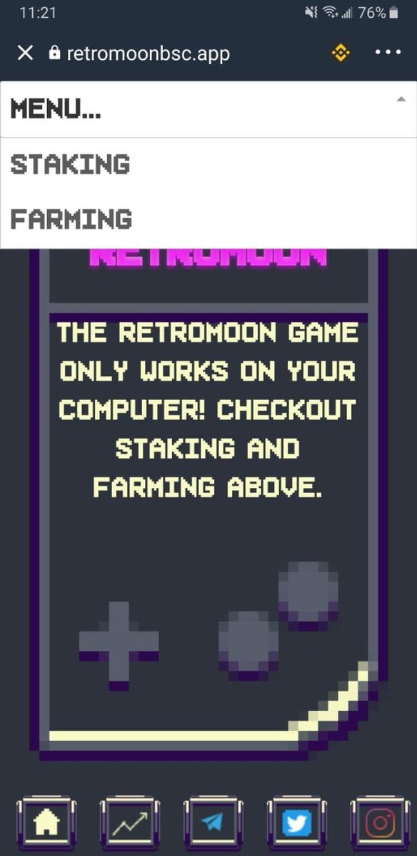 ANNOUNCEMENT! You asked...We delivered

Token/NFT staking is now live for MOBILE and DESKTOP.

Up next : Our p2e game with mobile support.

Our team has delivered our entire roadmap thus far. Plenty more work to do. We're going to explode this year.

Join TG and get to know👾🌙