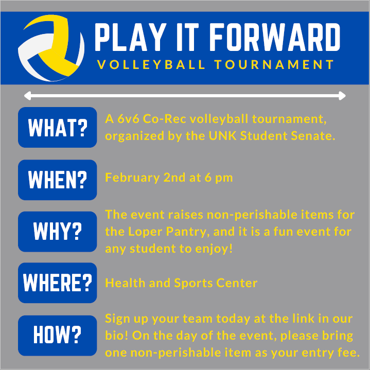 Register a team for the Play it Forward Volleyball Tournament next week for a chance to win $300 Loper Dollars for first place; $150 for second place! Registration ends after we have 16 teams, so sign up today! 
 docs.google.com/forms/d/e/1FAI…