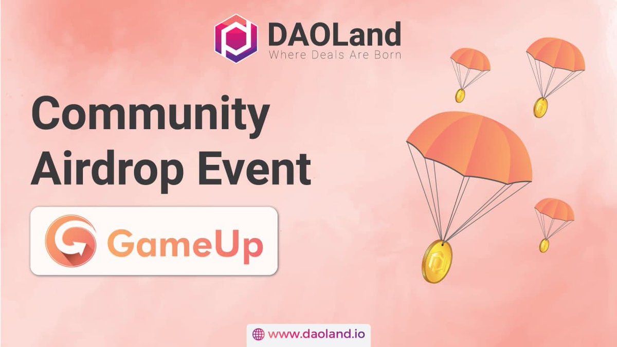 🏆 Prize: 25$ Worth GMU
👯 Winners: 80nos
🗓 End Date: 2nd Feb, 2022

Hurry this is a limited time promotion!!

🔗 Participate Here: gleam.io/dbeoi/daoland-…