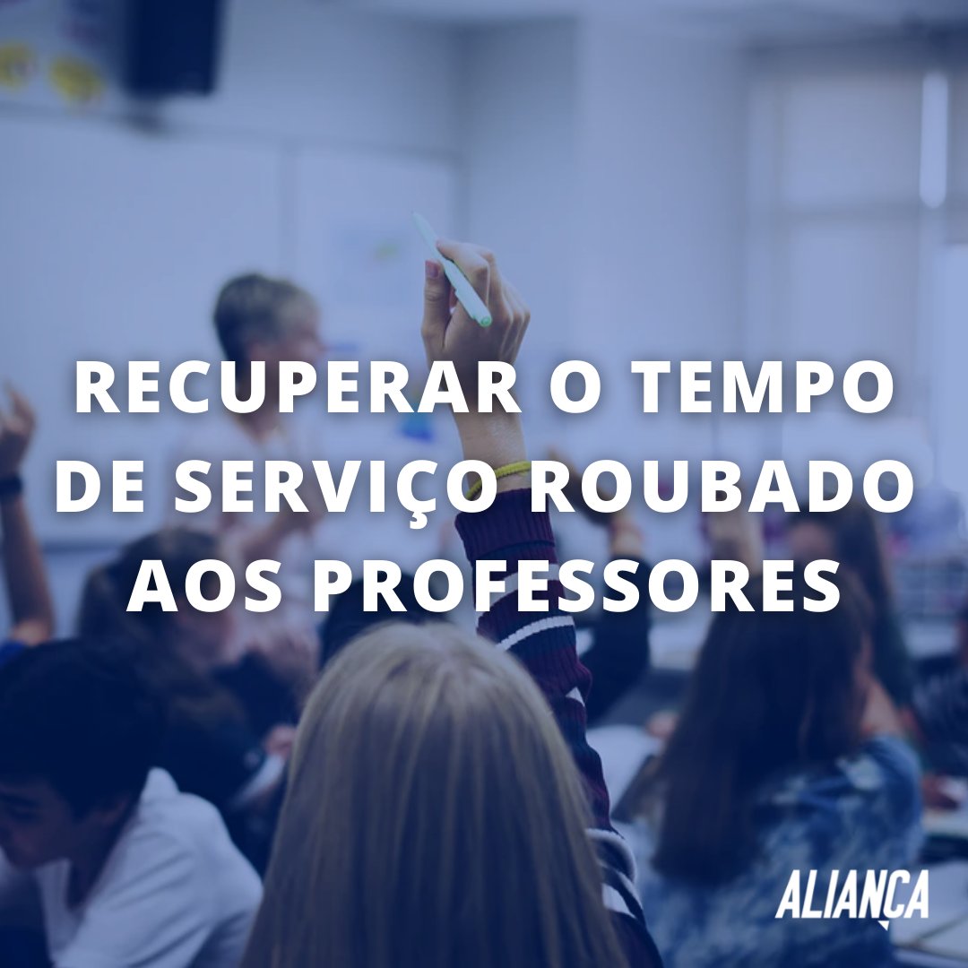 Recuperar o tempo de serviço roubado aos professores 👩‍🏫

Dia 30 de janeiro
Votem na mudança,
✅Votem ALIANÇA !

#portugal #nocoraçãodadireita #estamosprontos #PrimeiroasPessoas #alianca #legislativas22 #Europa