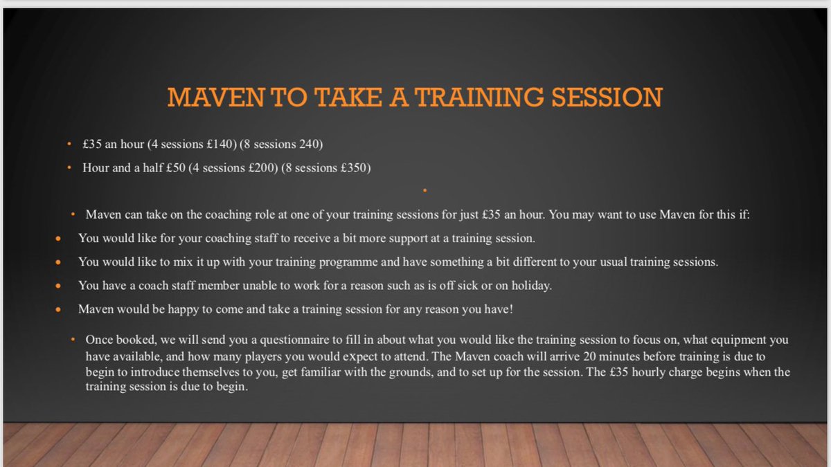 Any managers/coaches  that would like help with planning their curriculum or just put of ideas how to improve the team and players individually, we offer to cover all of this and up skill you while we do!