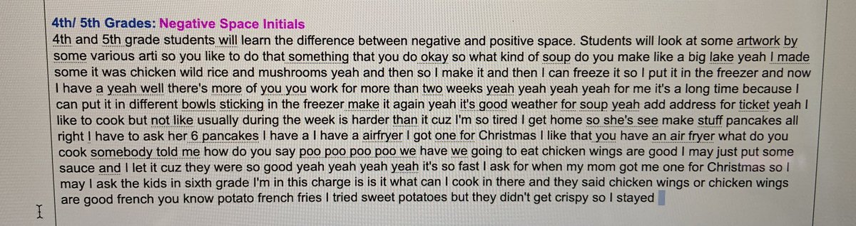 When you use dictation to write your lesson plans and some one comes in and you start talking food. Not sure why it got into the  poo. 🤔🤷🏼‍♀️ #dictation #yeah #didIsaythat