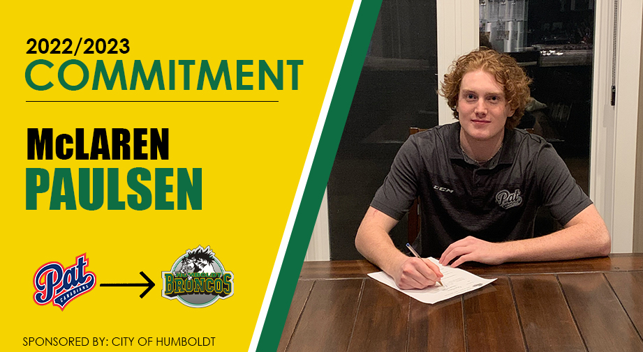 🐎#TeamTransaction sponsored by the <a href="/CityofHumboldt_/">City of Humboldt</a> 

Broncos add Paulsen for the 2022-23 season.

Full article here: humboldtbroncos.com/commitment-bro…