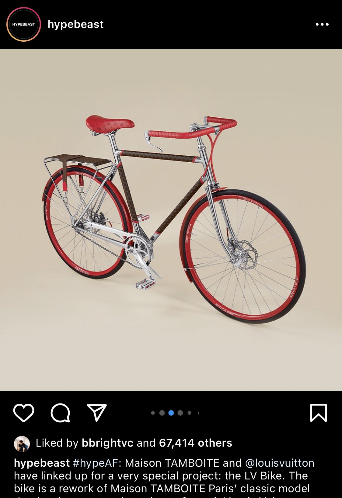 Louis Vuitton x Maison Tamboite Paris Team up for the LV Bike