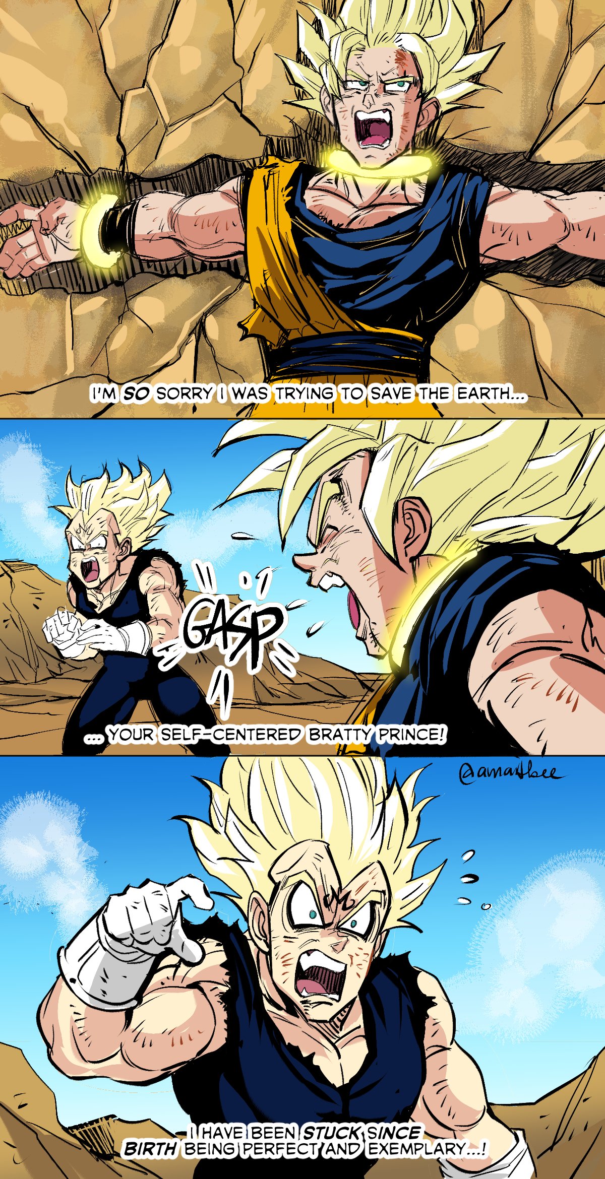 Goku vs Vegeta. SSJ 2 thing • Kanzenshuu