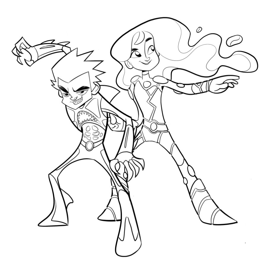 Sharkboy And Lavagirl Coloring Page by PJMintz on DeviantArt. 